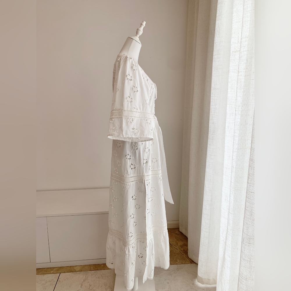Spell Love Note Broderie Gown Dress Star White - Picture 14 of 16